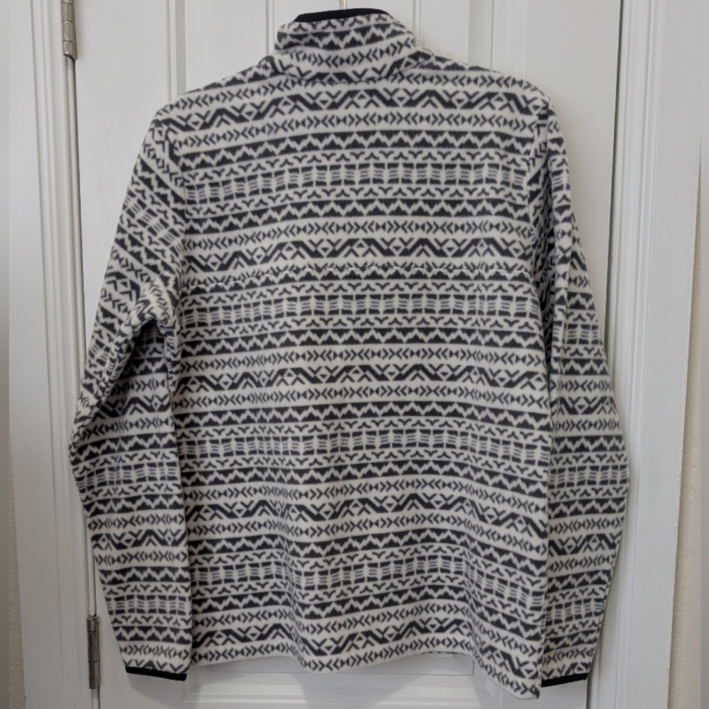 Columbia Quarter Snap Fleece Pullover Black And White Winter Mix Size L - Picture 9 of 9
